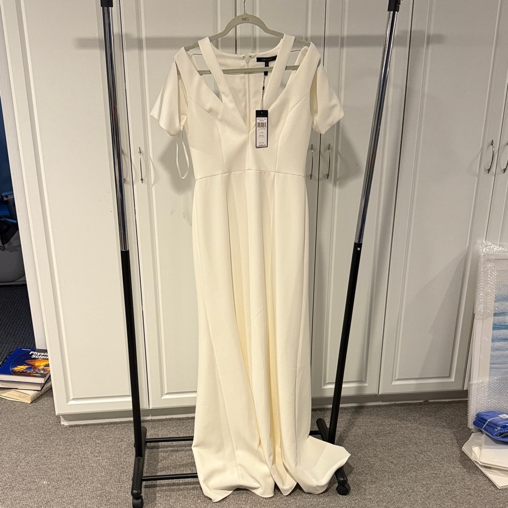 BCBG White Evening Gown